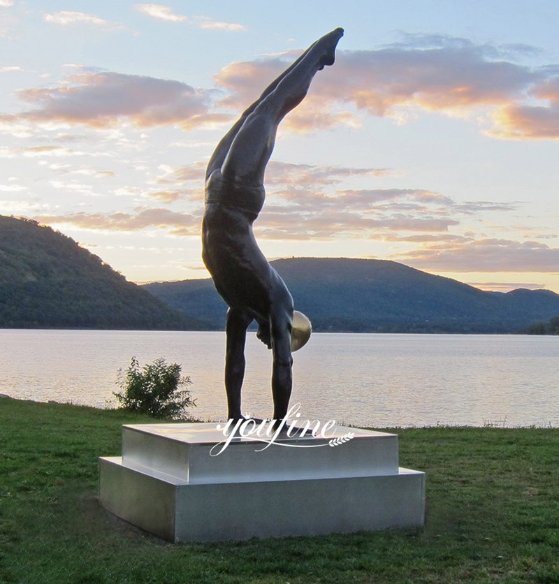 Bronze Male Diver Sculpture Golden Mean--Giant Outdoor Decor for Sale BOK1-164 - Bronze Figure Sculpture - 5