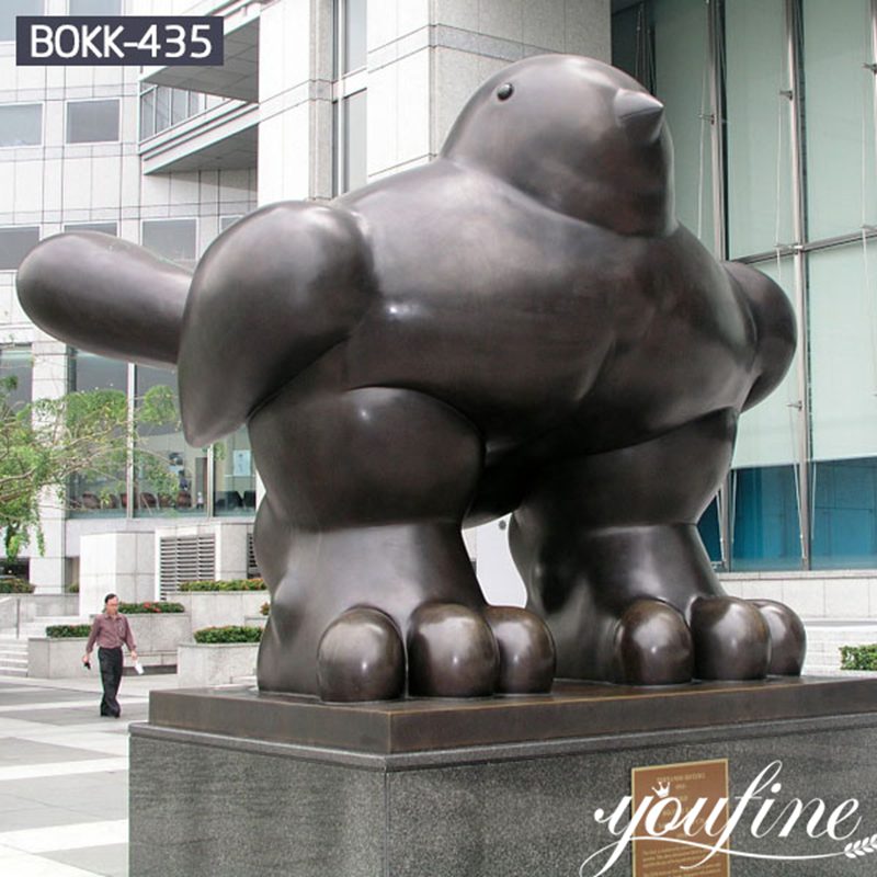 Fernando Botero Art Fat Bird Sculpture Youfine Bronze Sculpture