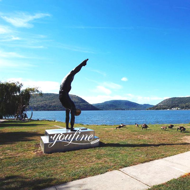 Bronze Male Diver Sculpture Golden Mean--Giant Outdoor Decor for Sale BOK1-164 - Bronze Figure Sculpture - 3