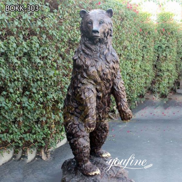 Huge Bronze Grizzly Bear Statue Garden Decor for Sale BOK1-007 - Bronze Bear Statues - 8