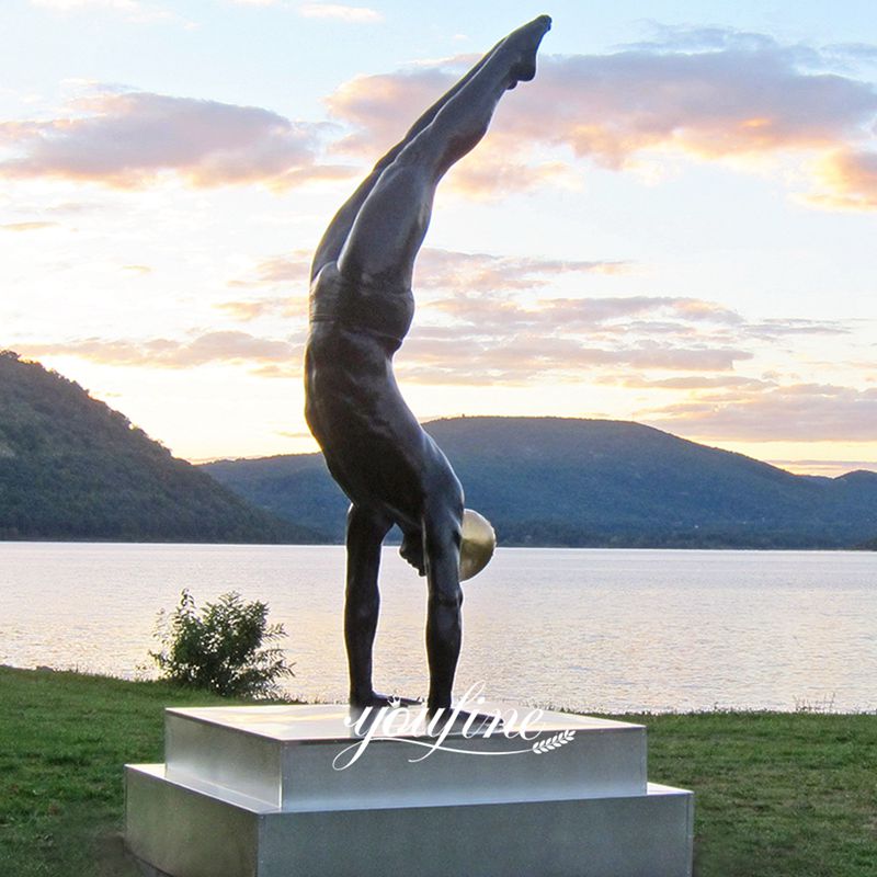 Bronze Male Diver Sculpture Golden Mean--Giant Outdoor Decor for Sale BOK1-164 - Bronze Figure Sculpture - 1