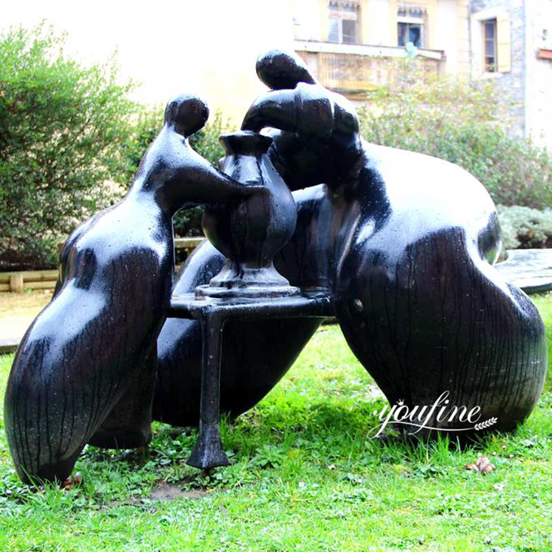 Modern Bronze Abstract Fat Statue Jean Louis Toutain  Park Decor for Sale BOK1-163 - Bronze Famous Sculpture - 2