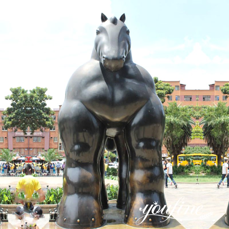 Bronze Fernando Botero Famous Sculpture Fat Large Horse for Sale BOKK-501 - Bronze Horse Statues - 1