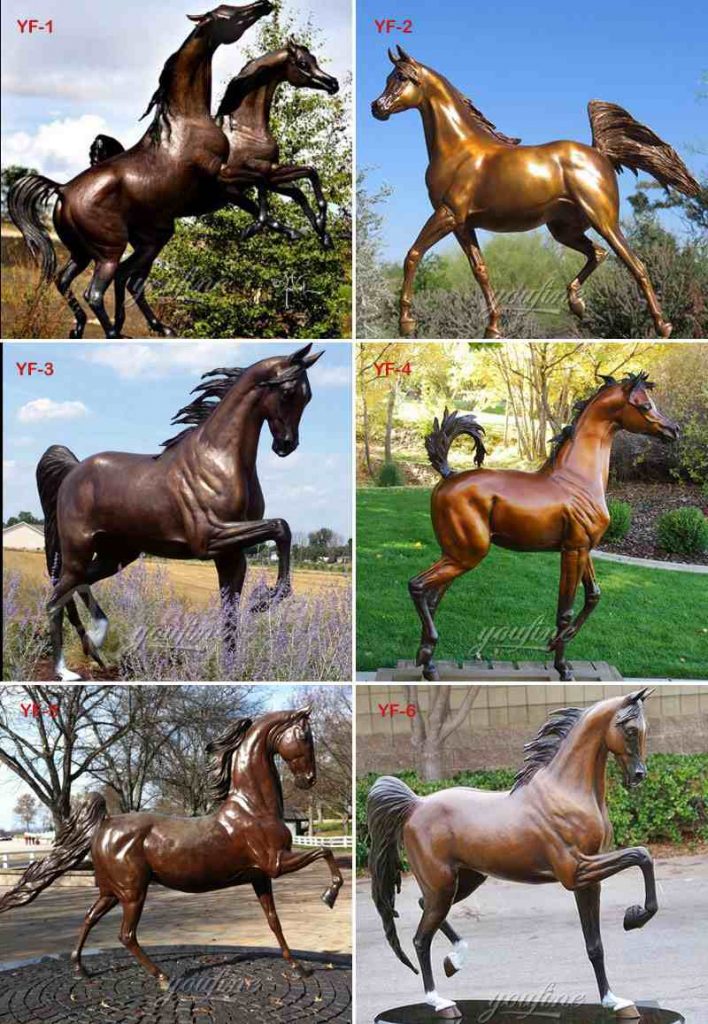 Life-size Black Antique Bronze Horse Statue Garden Decor BOK1-136 - Bronze Horse Statues - 3