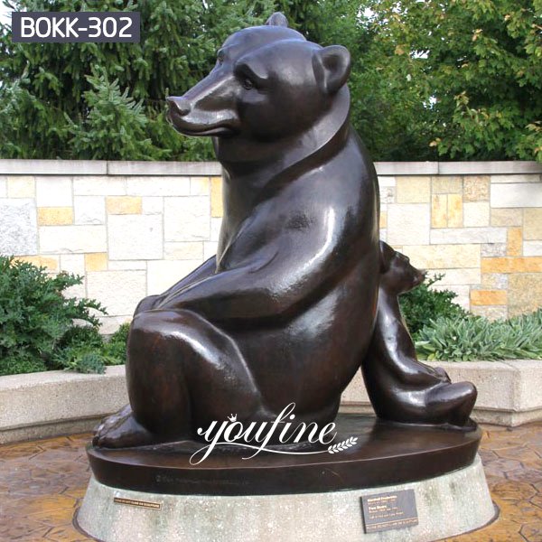 Huge Bronze Grizzly Bear Statue Garden Decor for Sale BOK1-007 - Bronze Bear Statues - 6