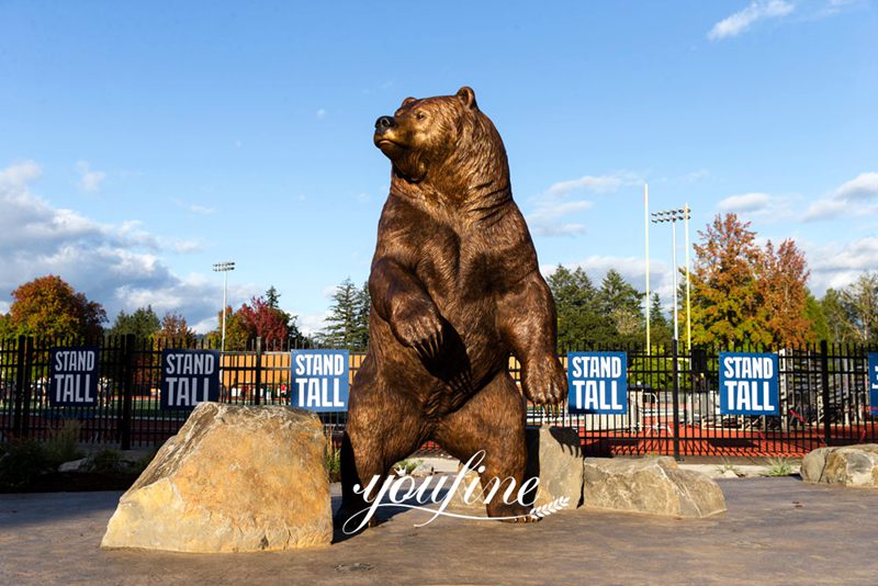 Huge Bronze Grizzly Bear Statue Garden Decor for Sale BOK1-007 - Bronze Bear Statues - 11