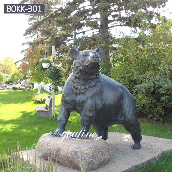 Huge Bronze Grizzly Bear Statue Garden Decor for Sale BOK1-007 - Bronze Bear Statues - 5