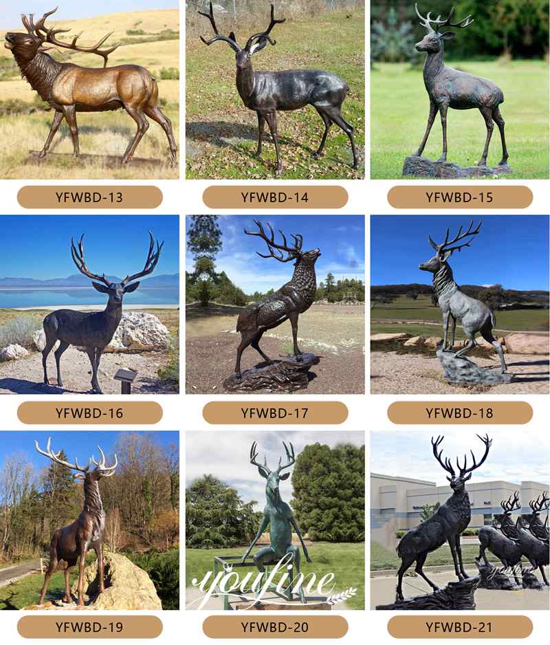 Bronze Life-size Deer Statue for Sale -  - 7