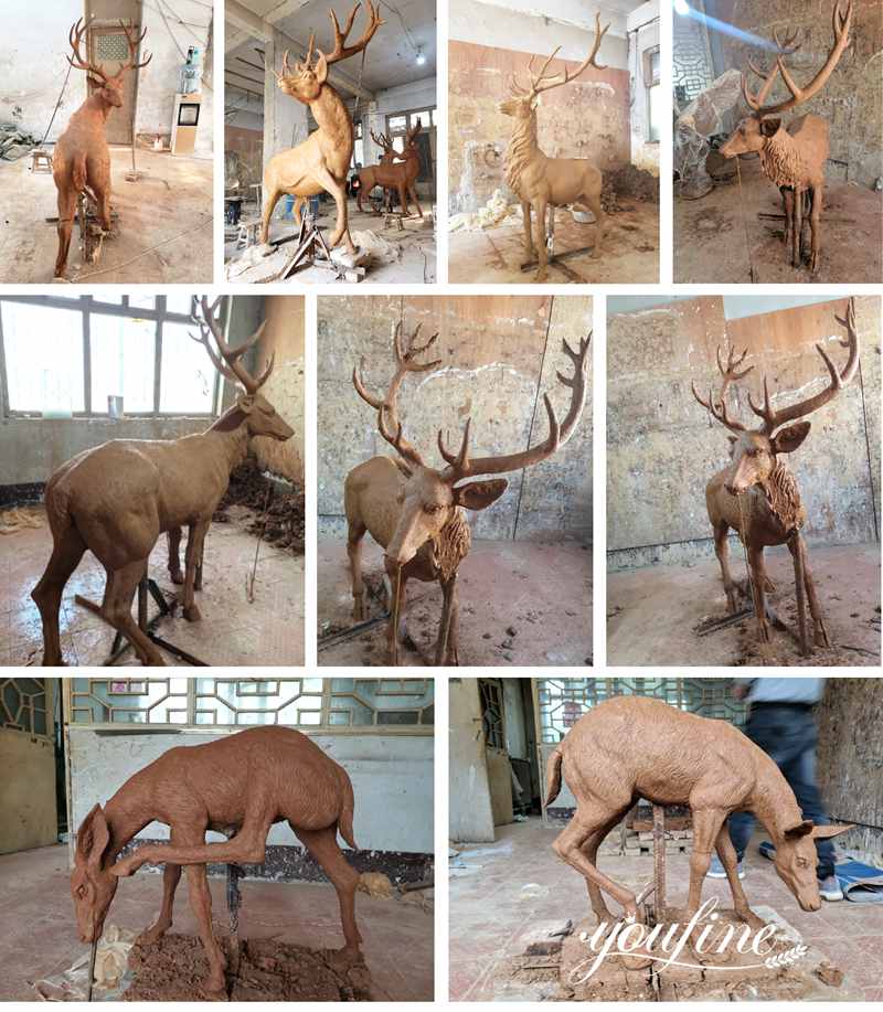 Bronze Life-size Deer Statue for Sale -  - 4