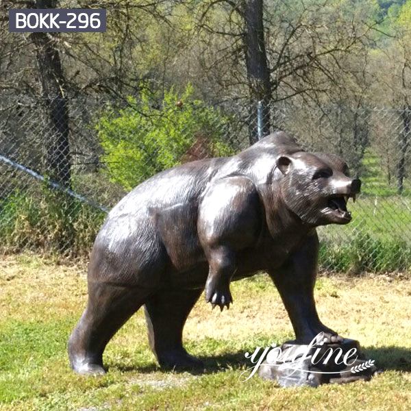 Huge Bronze Grizzly Bear Statue Garden Decor for Sale BOK1-007 - Bronze Bear Statues - 3