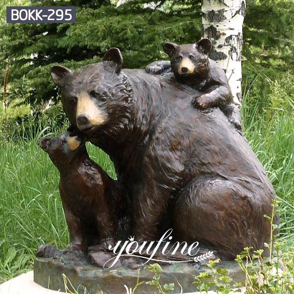 Huge Bronze Grizzly Bear Statue Garden Decor for Sale BOK1-007 - Bronze Bear Statues - 2