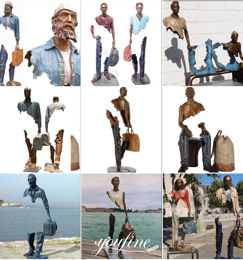 Bronze Traveller Bruno Catalano Sculpture for Sale BOKK-904 - Bronze Famous Sculpture - 4