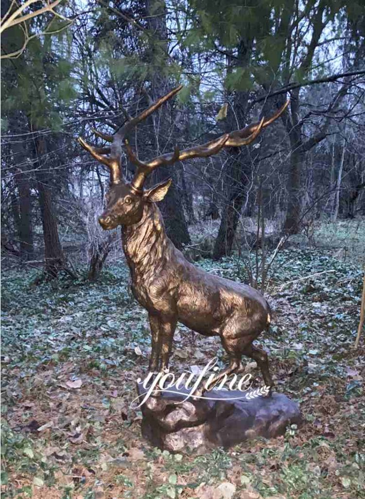 Bronze Elk Sculpture Stands Tall in Ice and Snow - Customer Story - 3