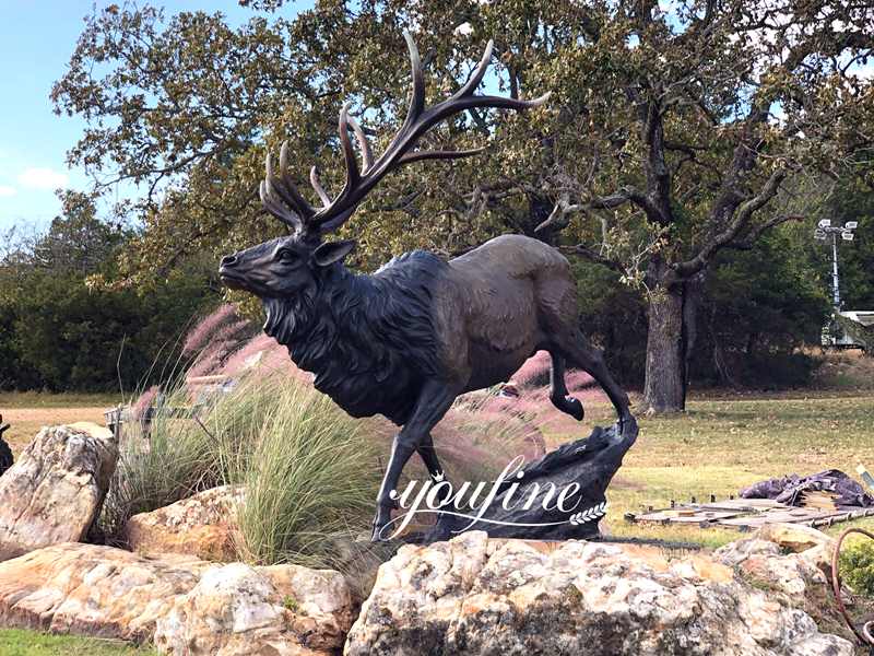 Bronze Elk Sculpture Stands Tall in Ice and Snow - Customer Story - 2