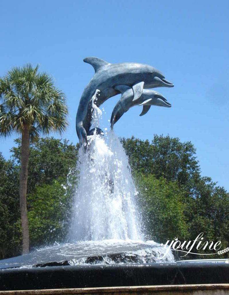ntroducing Bronze Dolphin Statues: