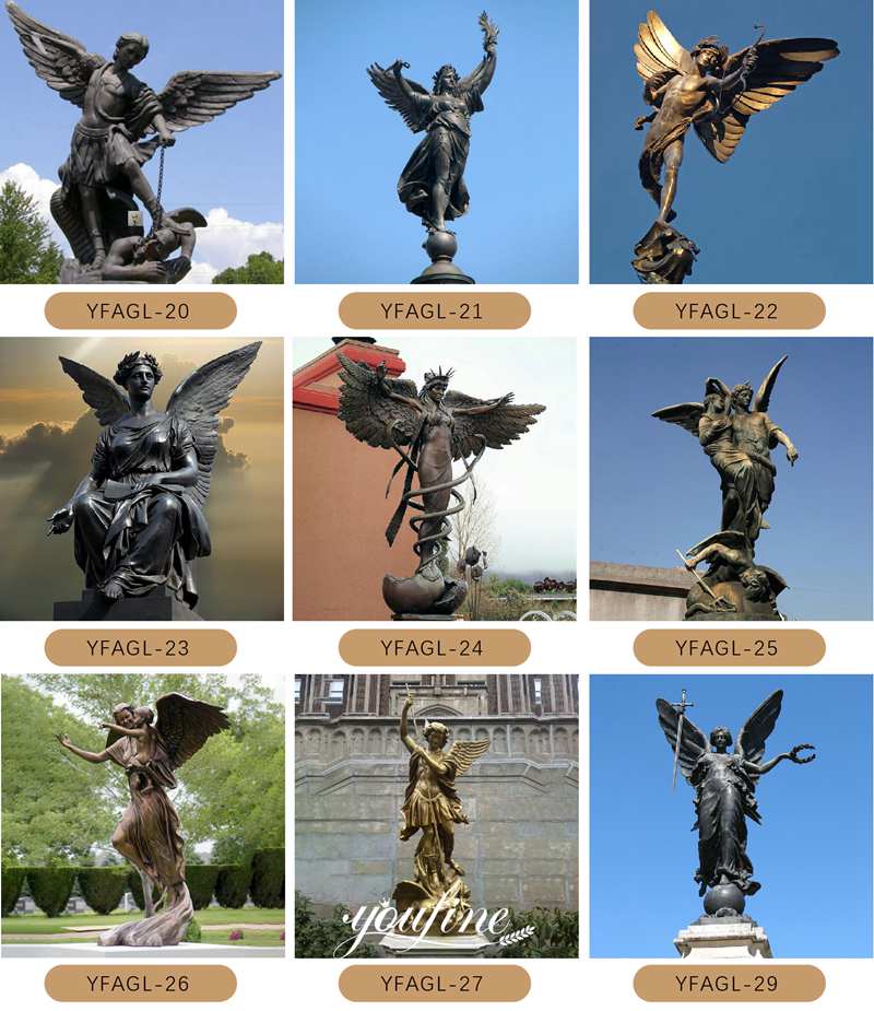 Bronze Life-size Angel Statues for Sale Garden Decor BOKK-964 - Bronze Angel Sculpture - 6