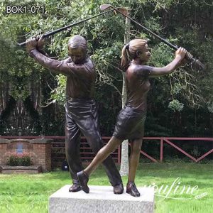 Bronze Garden Golf Statues Life-size Group Art for Sale BOK1-071
