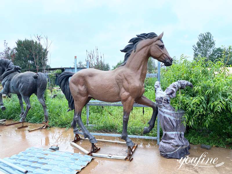 Bronze Life-size Outdoor Horse Statues for Sale BOK1-010 - Bronze Horse Statues - 11