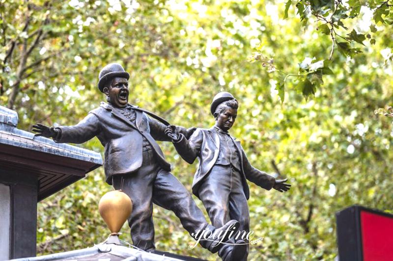 Bronze Outdoor Laurel and Hardy Statue for Sale BOK1-173 - Bronze Figure Sculpture - 4