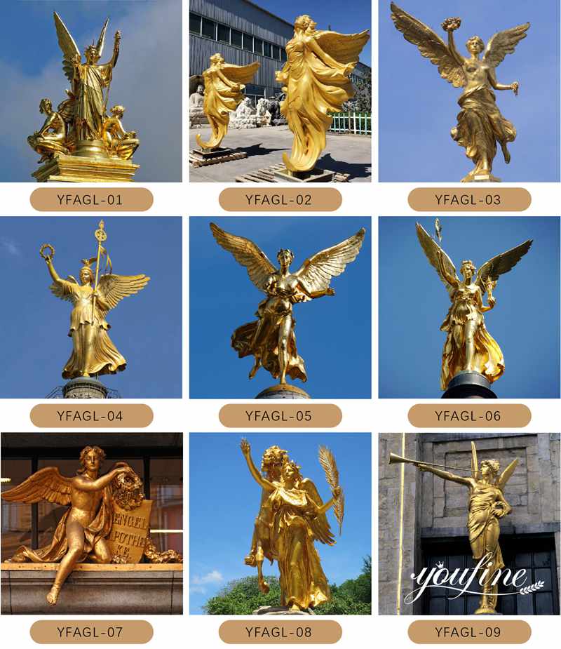 large Outdoor Garden Bronze Angel Statue for Sale BOKK-149 - Bronze Angel Sculpture - 7