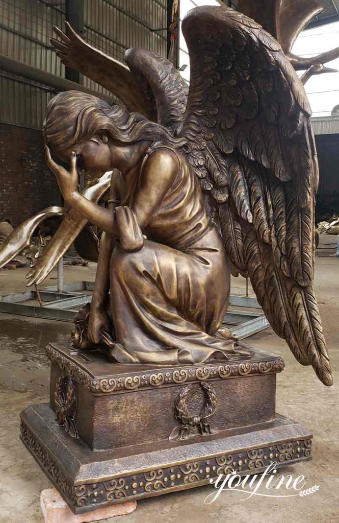 Bronze Life-size Angel Statues for Sale Garden Decor BOKK-964 - Bronze Angel Sculpture - 1