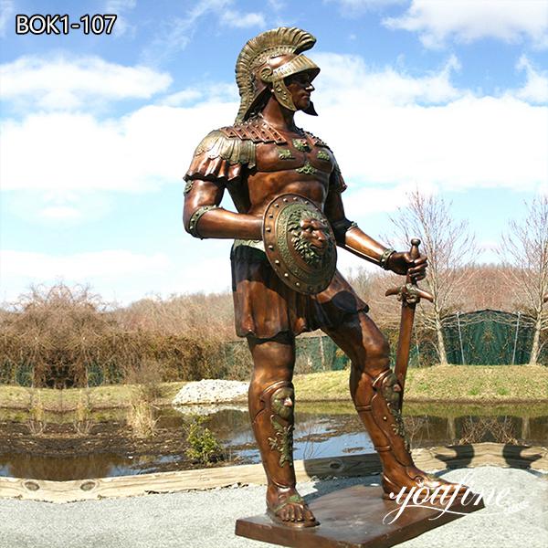 Bronze life-size Spartan Statue Ancient Greek Warrior Art Factory Supplier BOK1-174 - Bronze Military Statues - 5