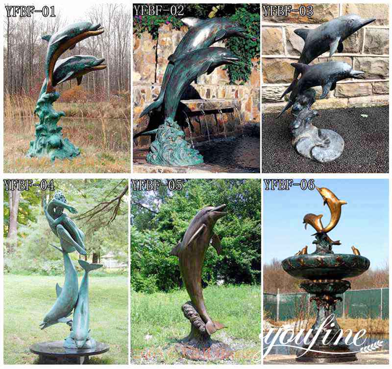 Casting Bronze Life Size Dolphin Statue for Garden Decor Supplier BOKK-394 - Bronze Dolphin Sculpture - 6