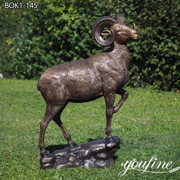 Antique Bronze Garden Sculptures Life Size Goat for Sale BOK1-146 - Bronze Wildlife Sculpture - 8