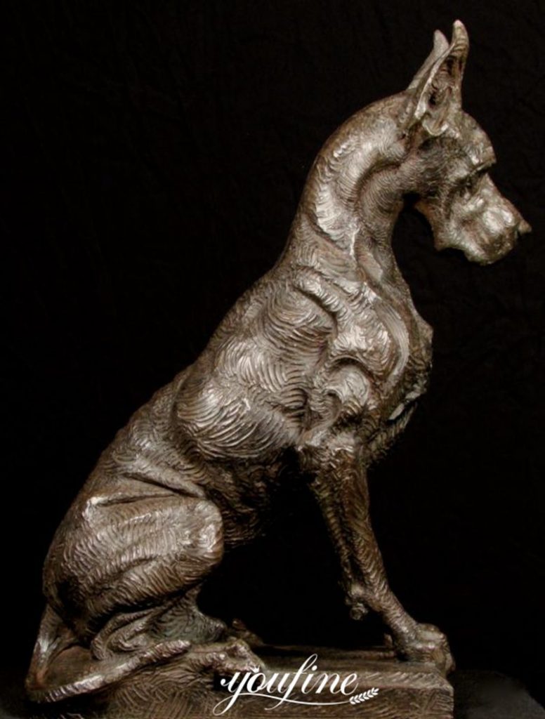 Life-size Great Dane Bronze Dog Statue for Sale BOK1-098 - Bronze Dog Sculpture - 5