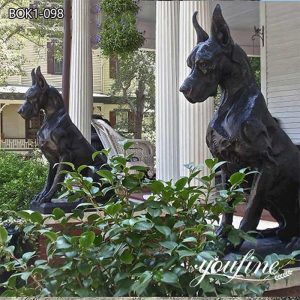 Life-size Great Dane Bronze Dog Statue for Sale BOK1-098