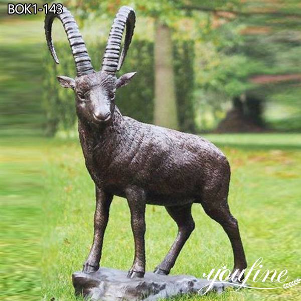 Antique Bronze Garden Sculptures Life Size Goat for Sale BOK1-146 - Bronze Wildlife Sculpture - 6