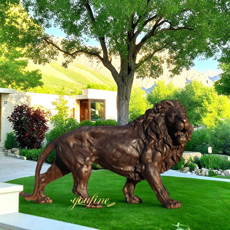 bronze home depot lion statue