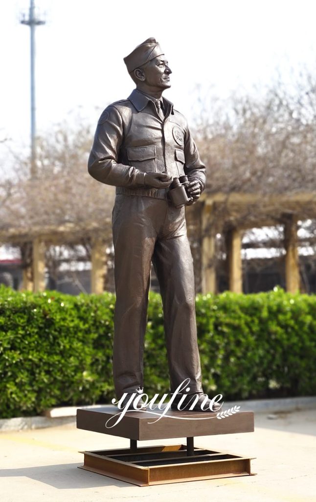 bronze military statue