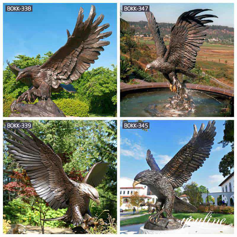 Life-size Bronze Eagle Statue Outdoor Garden Decor Factories Supplier BOKK-348 - Bronze Eagle Sculpture - 3