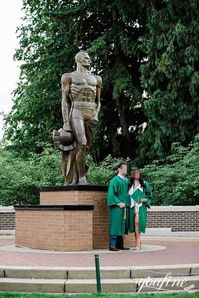 Life-size Bronze MSU Spartan Statue Ancient Soldier Art Wholesale BOK1-183 - Bronze Military Statues - 10