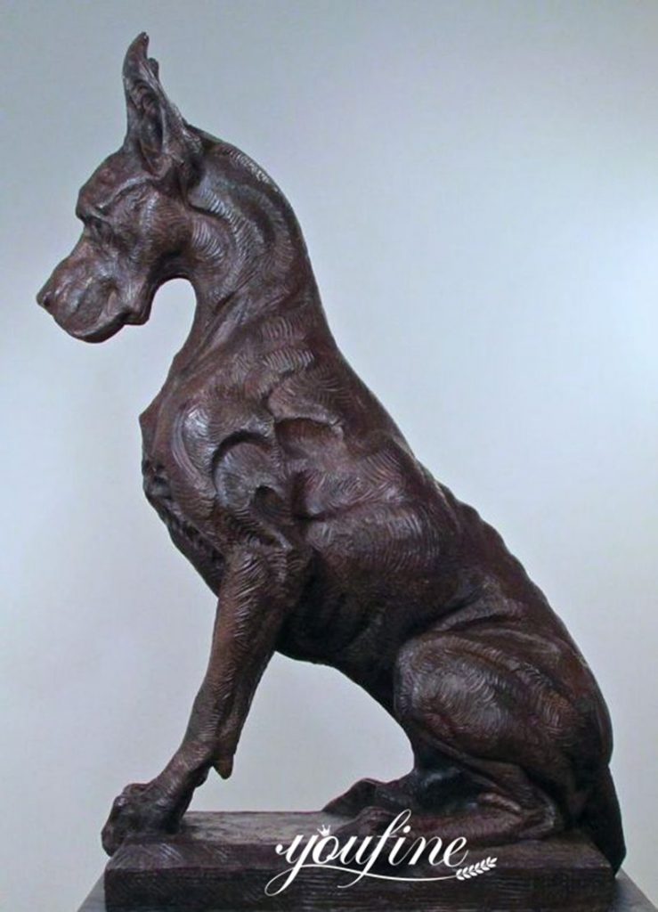 Life-size Great Dane Bronze Dog Statue for Sale BOK1-098 - Bronze Dog Sculpture - 3