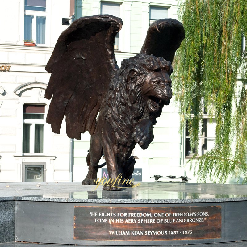lion with wings statue