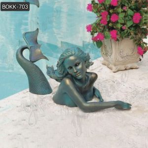 Bronze Mermaid Outdoor Pool Statues Garden Decor Factory Supplier BOKK-703