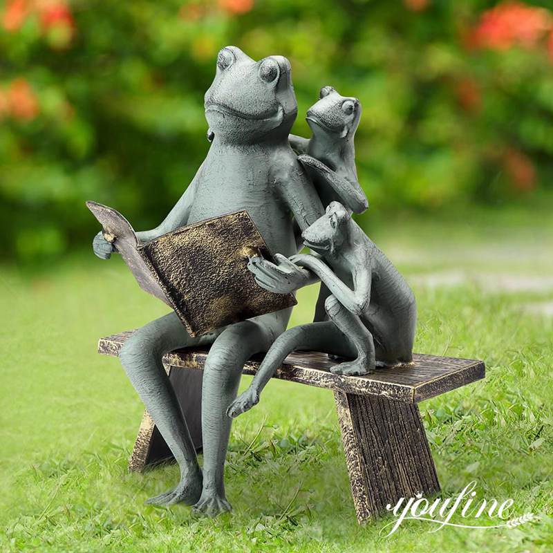 Large Bronze Garden Sculptures Group Frog Family Yard Art for Sale BOK1-016 - Other Animal sculptures - 1