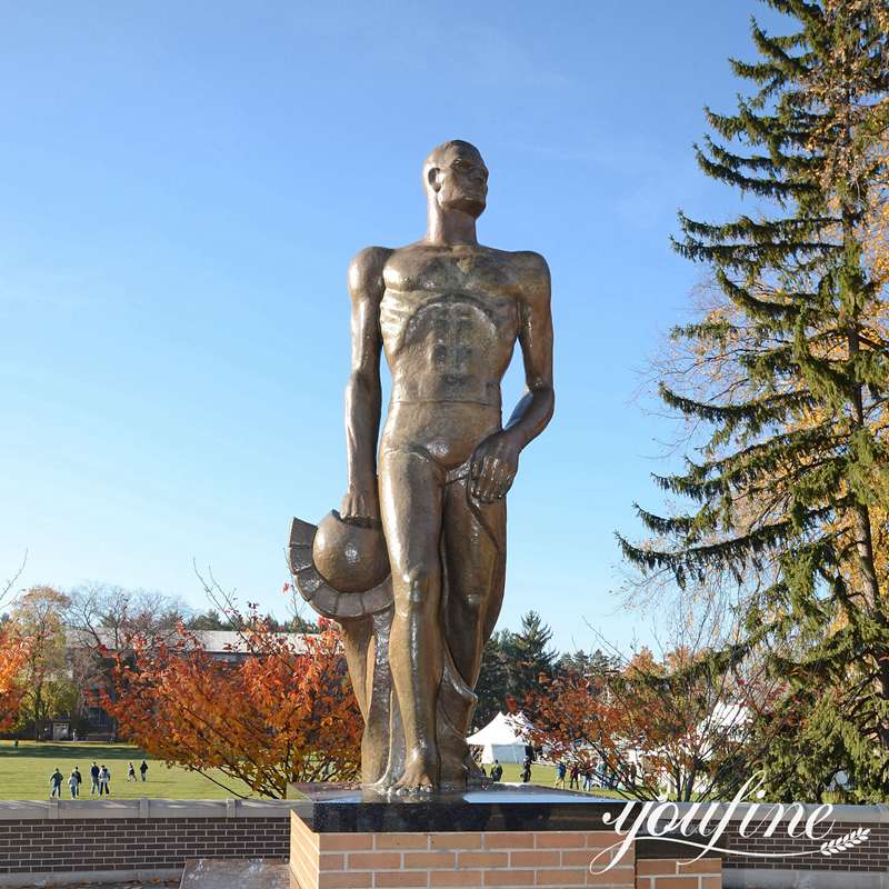 Life-size Bronze MSU Spartan Statue Ancient Soldier Art Wholesale BOK1-183 - Bronze Military Statues - 3