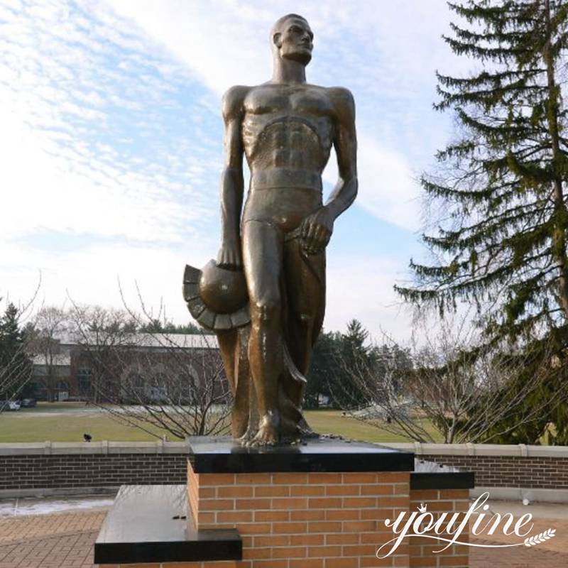 Life-size Bronze MSU Spartan Statue Ancient Soldier Art Wholesale BOK1-183 - Bronze Military Statues - 5