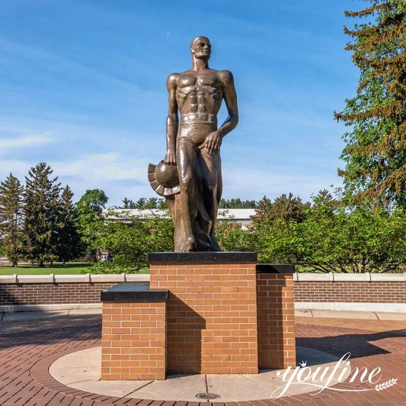 Life-size Bronze MSU Spartan Statue Ancient Soldier Art Wholesale BOK1-183 - Bronze Military Statues - 1