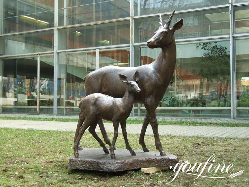 Casting Bronze Deer Garden Statue Animal Yard Decor Suppliers BOK1-027 - Bronze Deer Sculpture - 4