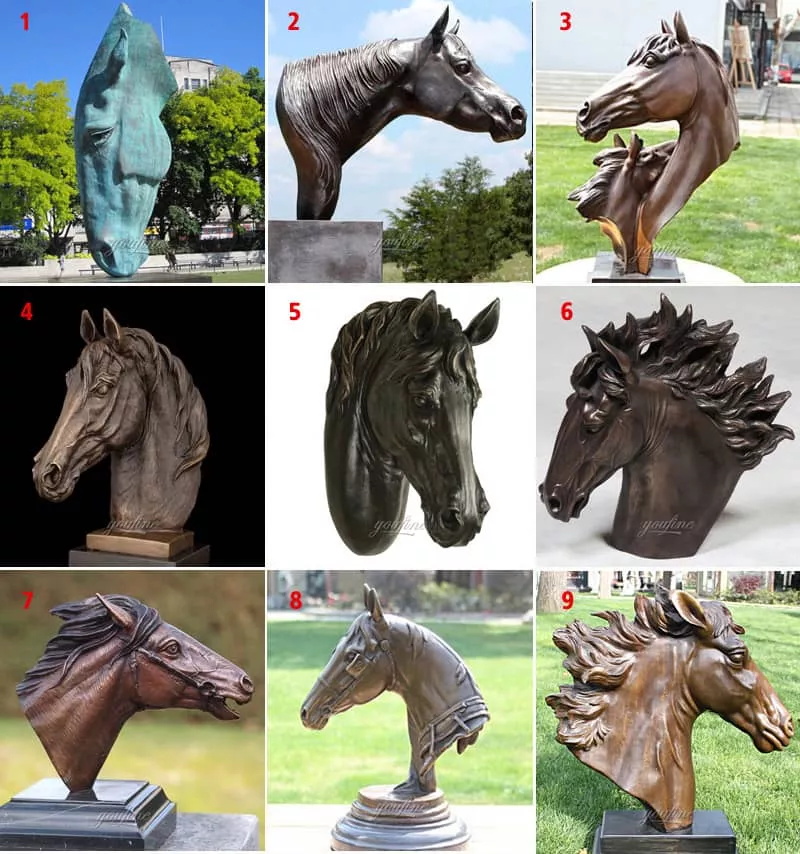 Bronze Garden Abstract Horse Outdoor Statues Wholesale BOK1-036 - Bronze Horse Statues - 10