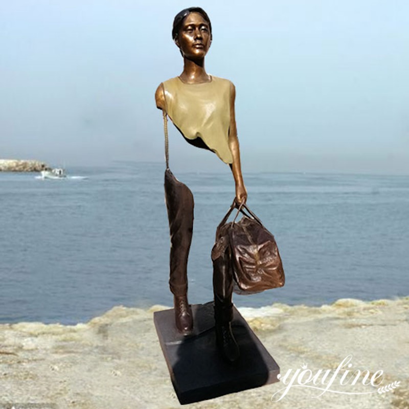 Custom Bruno Catalano The Traveler Bronze Sculpture for Sale BOKK-695 - Bronze Famous Sculpture - 2