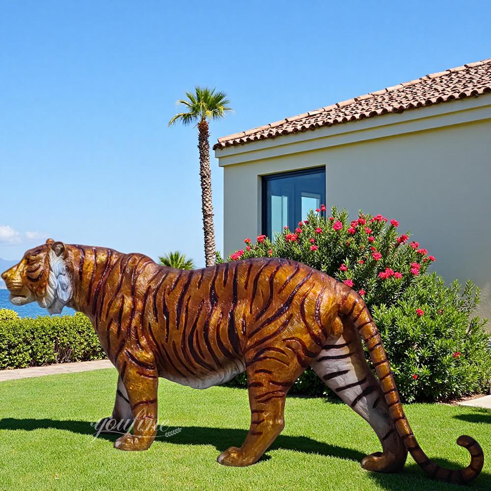 Outdoor Walking Life-size Tiger Statue