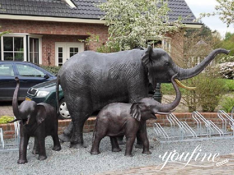Life-size Bronze Outdoor Pool Elephant Water Fountain - YouFine News - 1