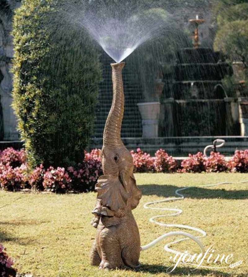 Life-size Bronze Outdoor Pool Elephant Water Fountain - YouFine News - 7