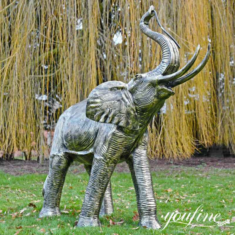 ronze Elephant Fountain Statue Details: