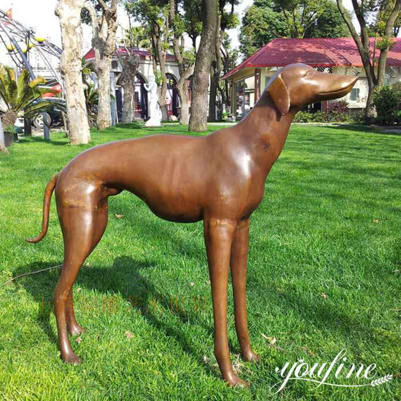 Bronze Custom Dog Sculpture Animal Hunting Garden Decor for Sale BOK1-084 - Bronze Dog Sculpture - 18